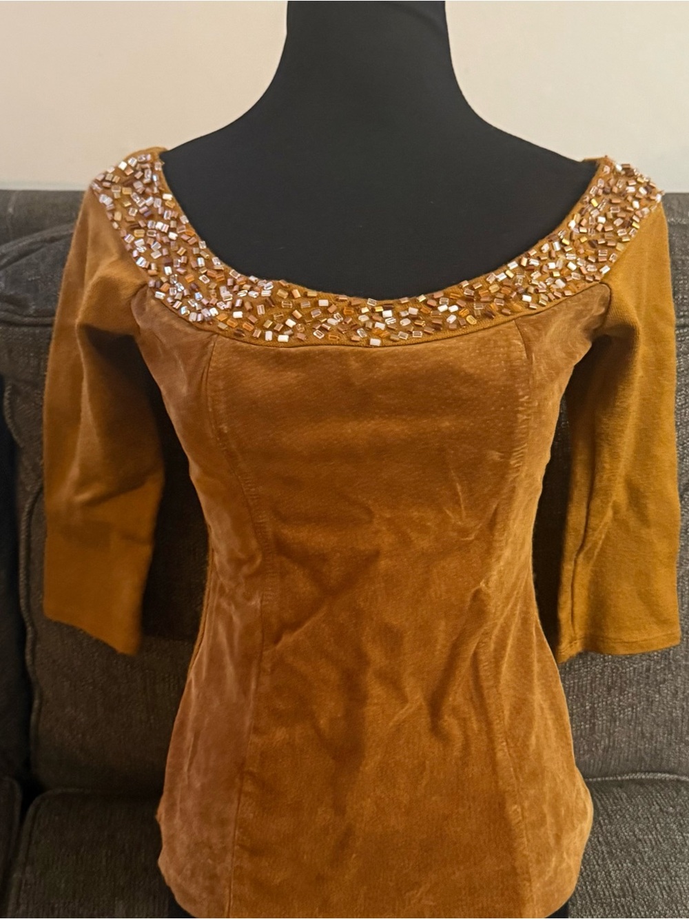 Bohemian fitted Indie sleaze Y2K Boho-grunge Autumn aesthetic suede Top Brazi